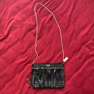 Victoria’s Secret Gold Rivets Fringe Crossbody Bag